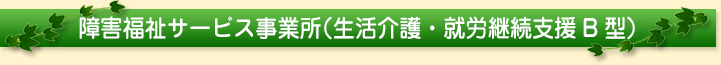 障害福祉サービス事業所（生活介護・就労継続支援B型）